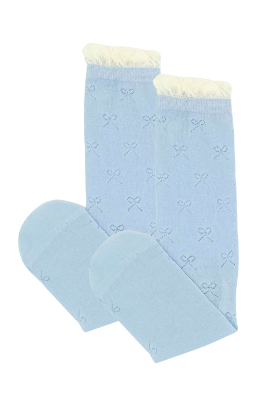 Ruffle Bow Crew Socks