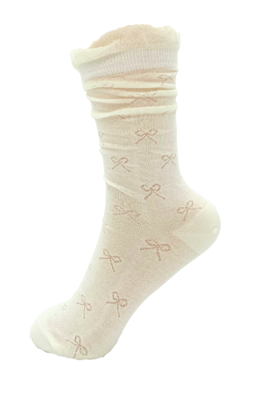 Ruffle Bow Crew Socks