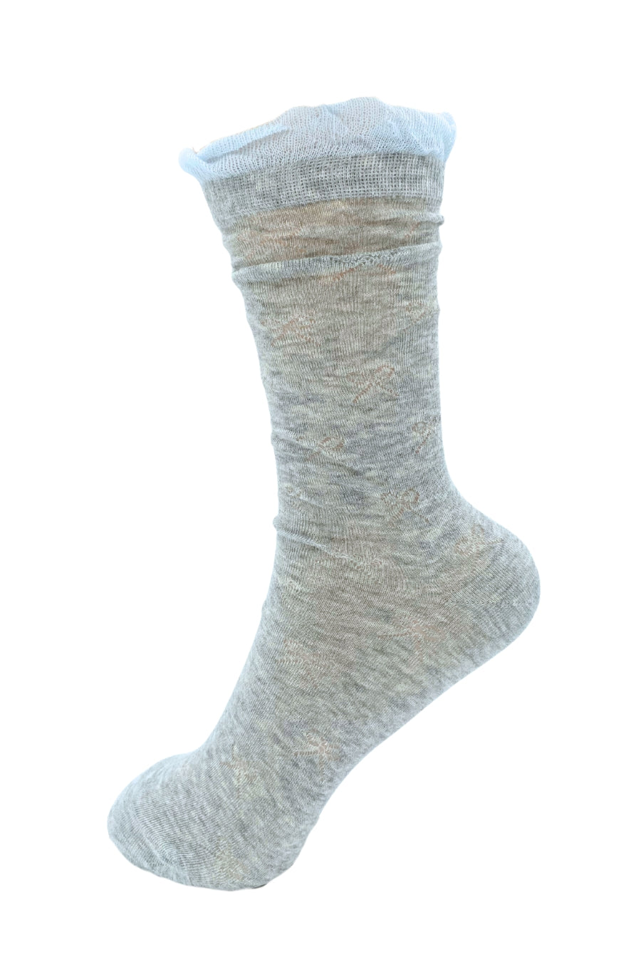 Ruffle Bow Crew Socks