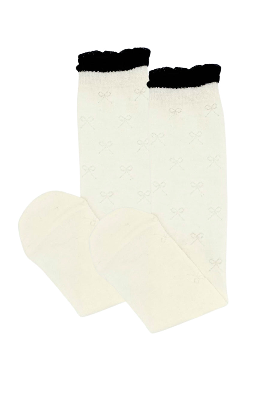 Ruffle Bow Crew Socks