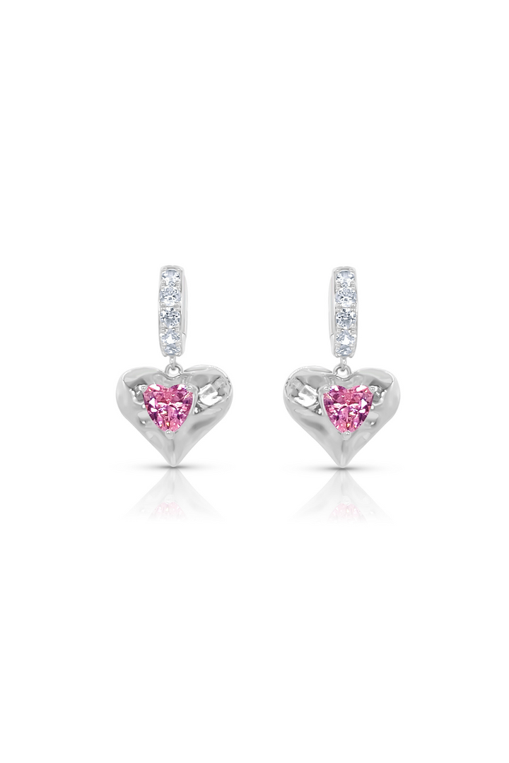 Blushing Heart Earrings