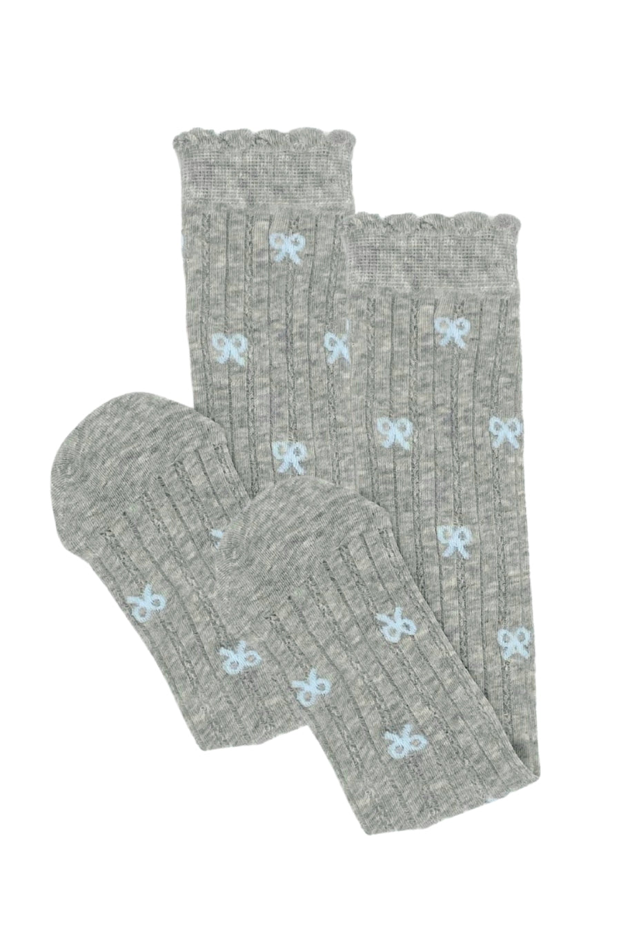 Striped Bow Crew Socks