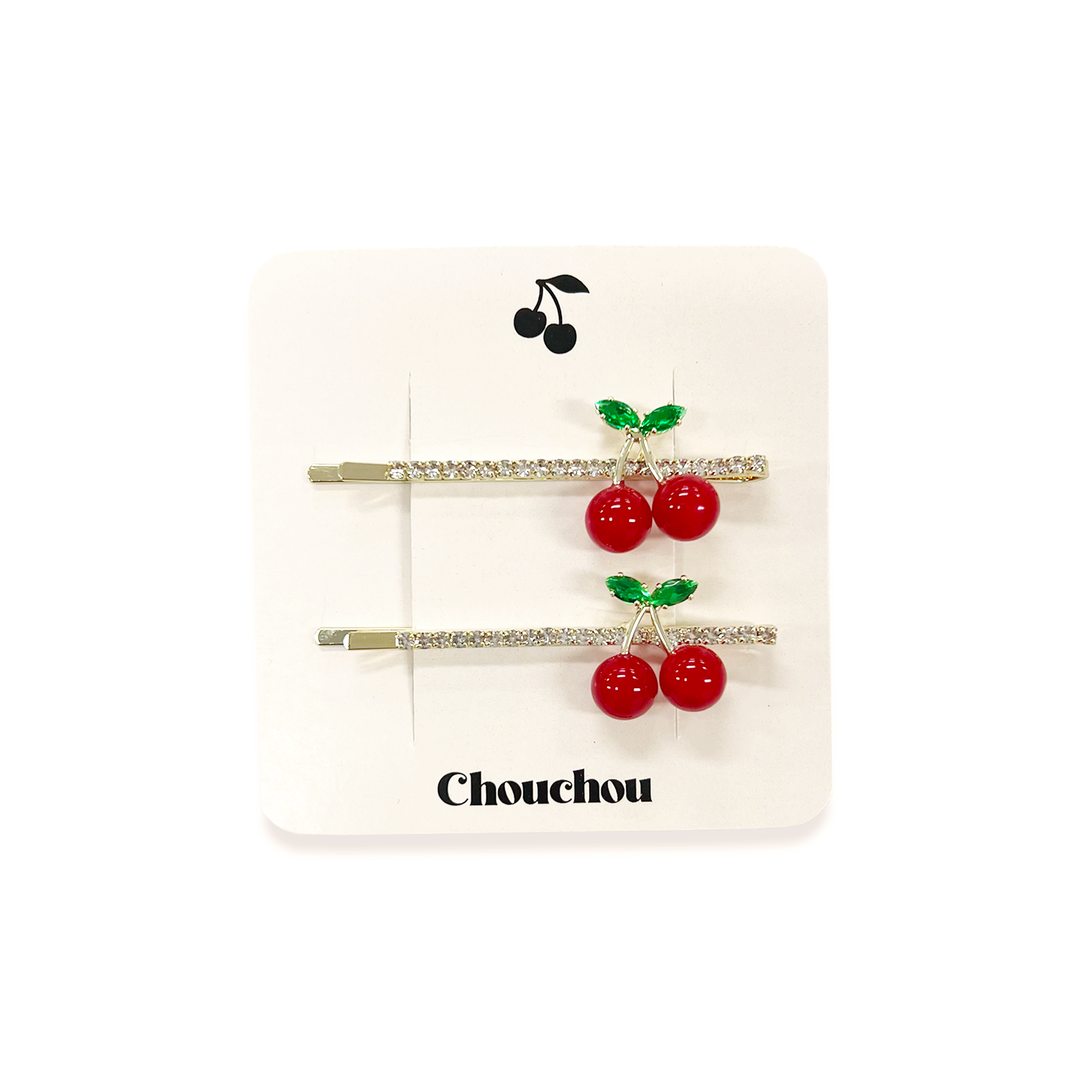 Cherry Crush Hair Pins