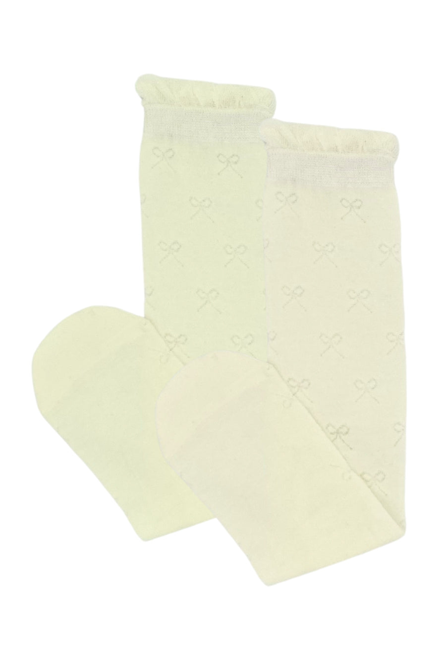 Ruffle Bow Crew Socks